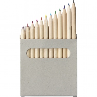 Logo trade business gifts image of: Tallin 12-piece coloured pencil set