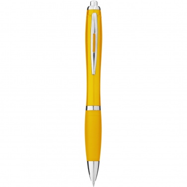 Logo trade promotional products image of: Nash ballpoint pen coloured barrel and grip