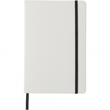 Logo trade promotional giveaways picture of: Spectrum A5 white notebook with coloured strap