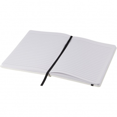 Logotrade promotional giveaway picture of: Spectrum A5 white notebook with coloured strap