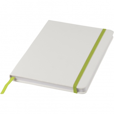 Logotrade promotional gifts photo of: Spectrum A5 white notebook with coloured strap