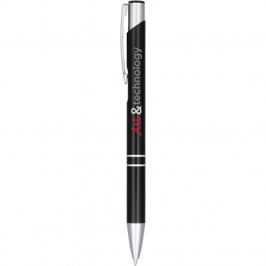 Logo trade promotional products image of: Moneta anodized aluminium click ballpoint pen