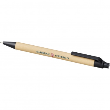 Logotrade promotional product picture of: Berk recycled carton and corn plastic ballpoint pen