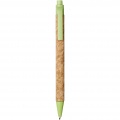 Midar cork and wheat straw ballpoint pen, Natural / Apple green