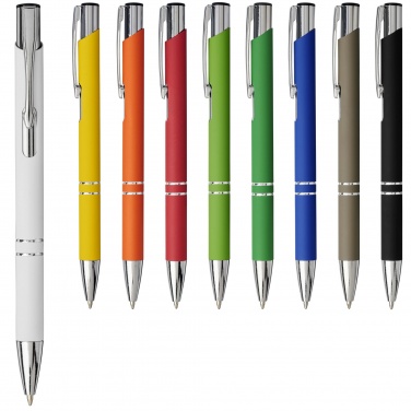 Logo trade promotional products image of: Moneta soft touch ballpoint pen