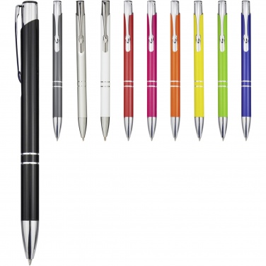 Logo trade promotional giveaways picture of: Moneta aluminium click ballpoint pen