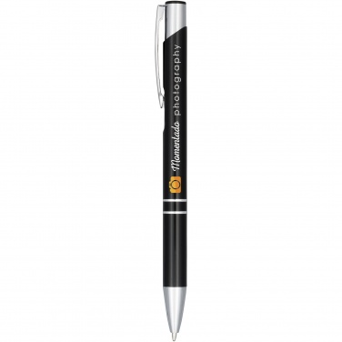 Logo trade corporate gifts image of: Moneta anodized aluminium click ballpoint pen