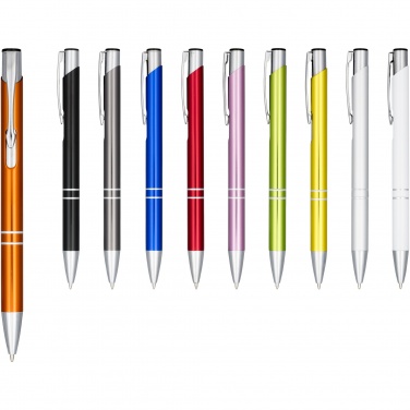 Logotrade promotional giveaway picture of: Moneta anodized aluminium click ballpoint pen