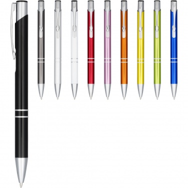 Logo trade promotional giveaways picture of: Moneta anodized aluminium click ballpoint pen