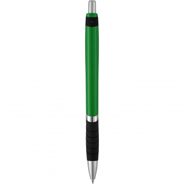 Logo trade promotional giveaway photo of: Turbo ballpoint pen with rubber grip