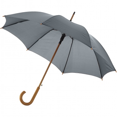 Logo trade promotional giveaway photo of: Kyle 23" auto open umbrella wooden shaft and handle