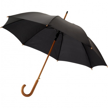 Logo trade promotional merchandise image of: Kyle 23" auto open umbrella wooden shaft and handle