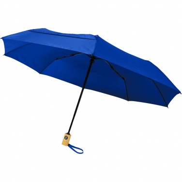 Logo trade corporate gifts image of: Bo 21" foldable auto open/close recycled PET umbrella