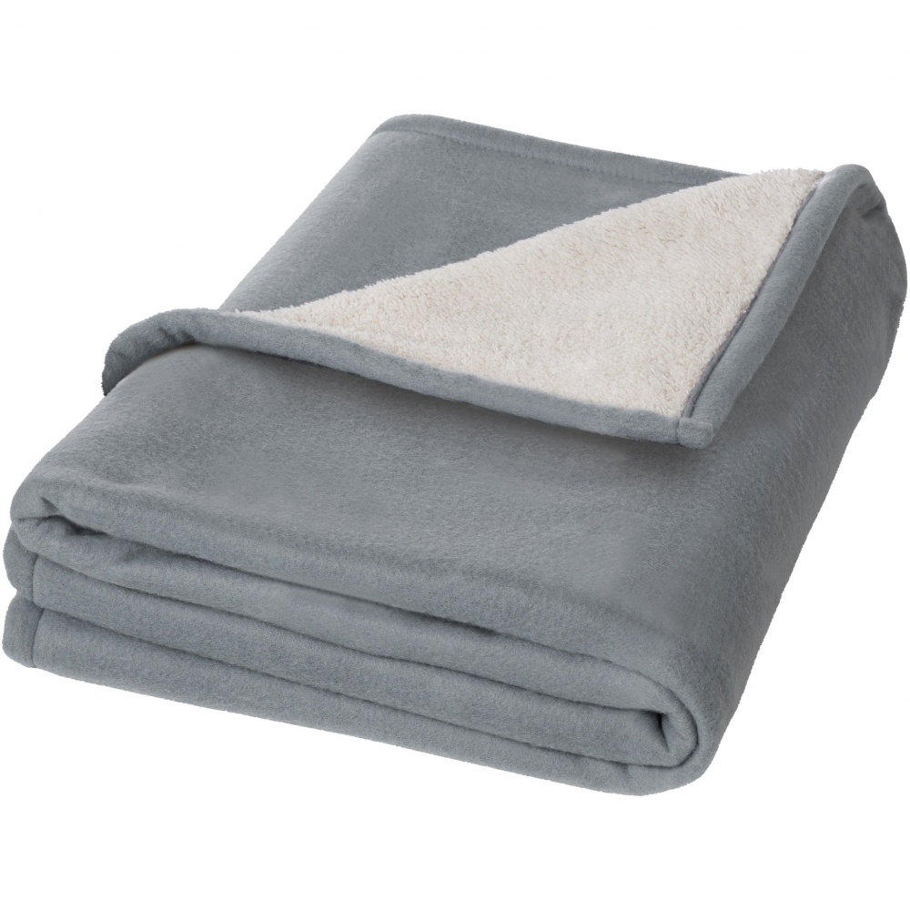 Logo trade promotional merchandise image of: Springwood soft fleece and sherpa plaid blanket