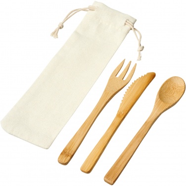 Logotrade promotional product image of: Celuk bamboo cutlery set