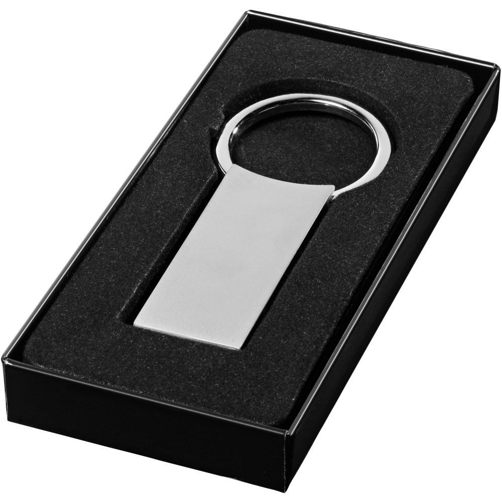 Logo trade corporate gifts image of: Omar rectangular keychain