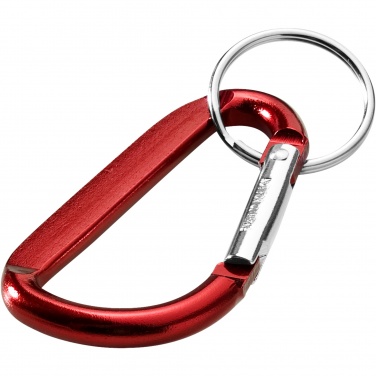 Logo trade promotional giveaways picture of: Timor carabiner keychain