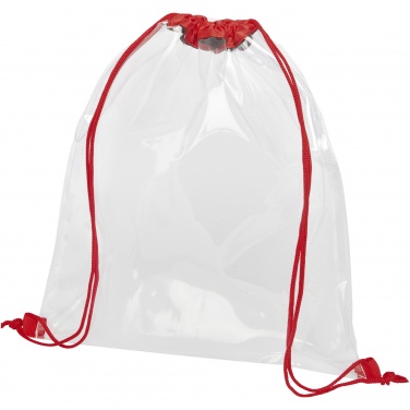 Logo trade corporate gifts image of: Lancaster transparent drawstring bag 5L