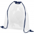 Lancaster transparent drawstring bag 5L, Navy / Transparent clear