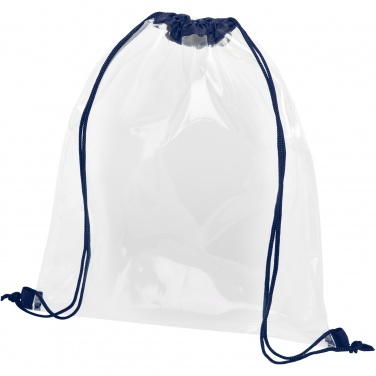 Logo trade promotional giveaways image of: Lancaster transparent drawstring bag 5L