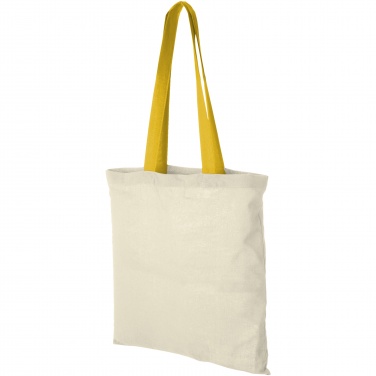 Logo trade promotional giveaway photo of: Nevada 100 g/m² cotton tote bag coloured handles 7L