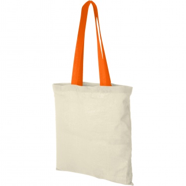 Logotrade advertising products photo of: Nevada 100 g/m² cotton tote bag coloured handles 7L