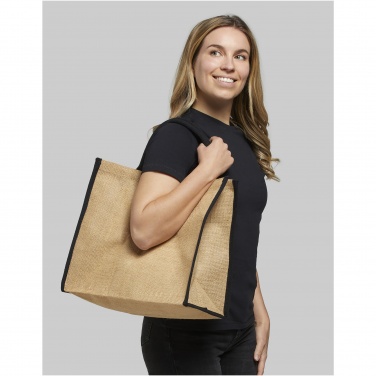 Logo trade promotional products picture of: Harry coloured edge jute tote bag 25L