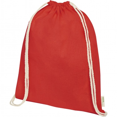 Logo trade promotional gifts picture of: Orissa 100 g/m² organic cotton drawstring bag 5L