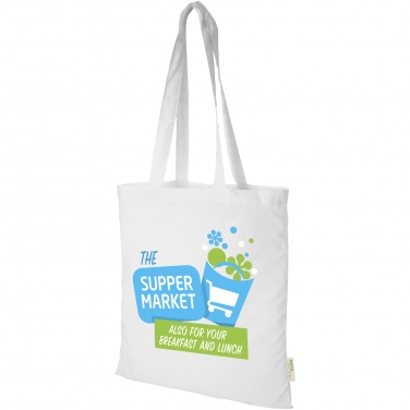 Logo trade promotional gifts image of: Orissa 100 g/m² organic cotton tote bag 7L