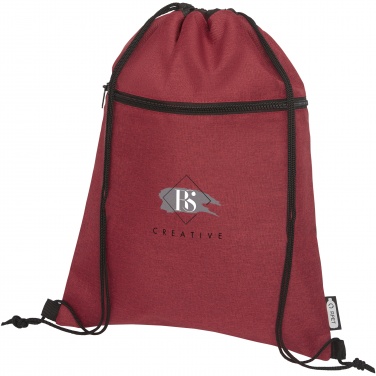 Logo trade business gifts image of: Ross RPET drawstring bag 5L