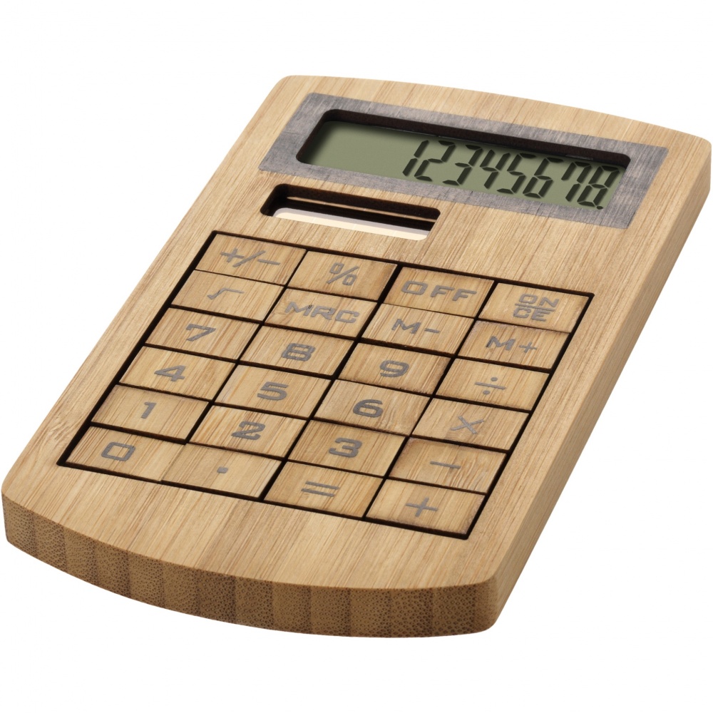 Logo trade promotional products picture of: Eugene calculator made of bamboo