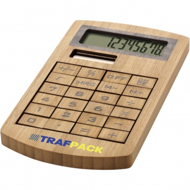 Logo trade business gifts image of: Eugene calculator made of bamboo