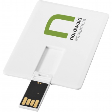 Logo trade promotional products image of: Slim card-shaped 2GB USB flash drive