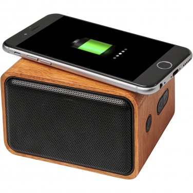 Logotrade business gift image of: Wooden 3W speaker with wireless charging pad