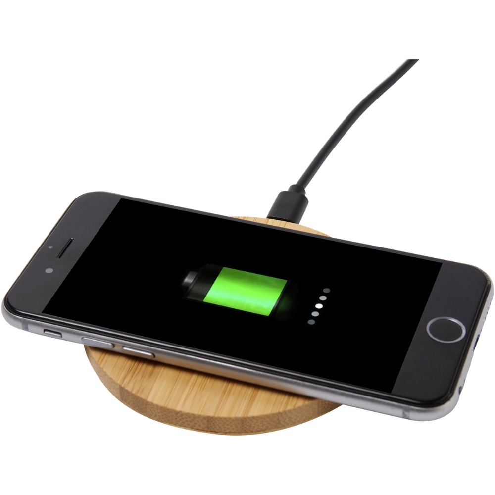 Logotrade business gift image of: Essence 5W bamboo wireless charging pad