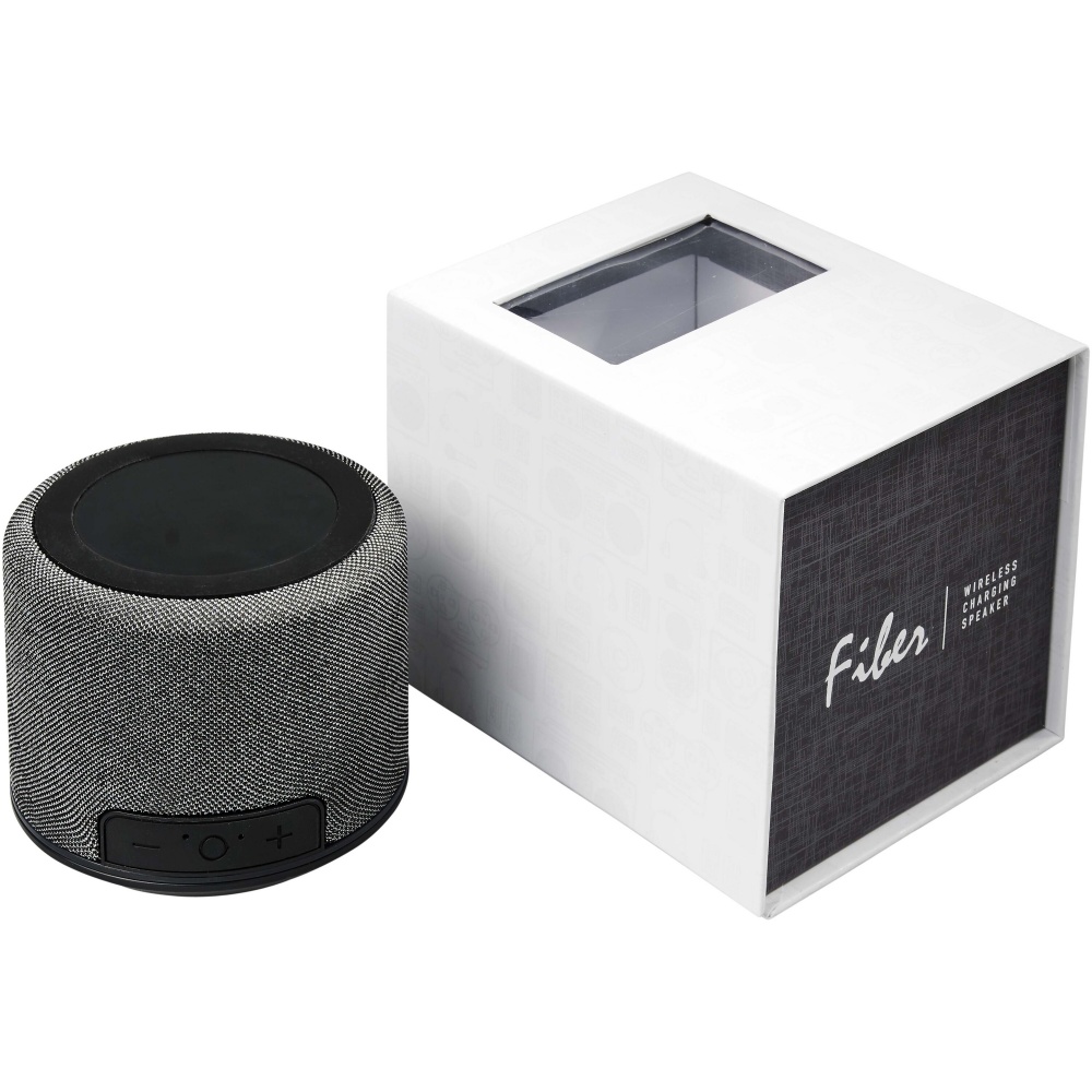 Logotrade business gift image of: Fiber 3W wireless charging Bluetooth® speaker