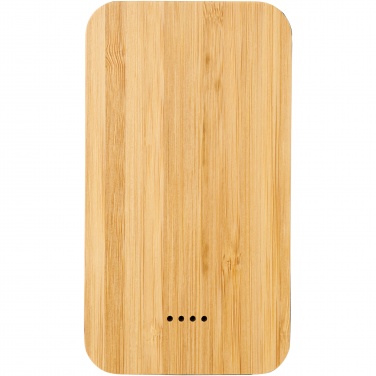 Logo trade promotional gifts picture of: Future 6000 mAh bamboo/fabric wireless power bank