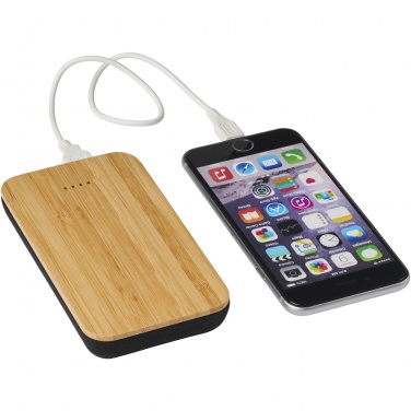 Logotrade promotional merchandise image of: Future 6000 mAh bamboo/fabric wireless power bank