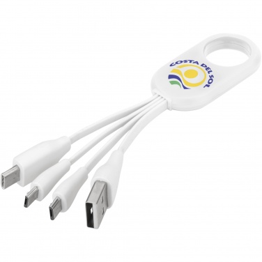 Logo trade promotional merchandise photo of: Troup 4-in-1 charging cable with type-C tip