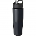 H2O Active® Tempo 700 ml spout lid sport bottle, Solid black