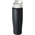 H2O Active® Tempo 700 ml spout lid sport bottle, Solid black / White