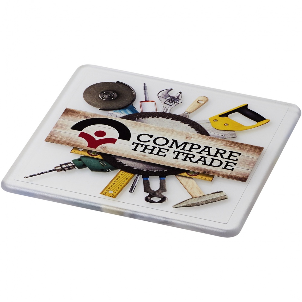 Logo trade corporate gifts image of: Renzo square plastic coaster