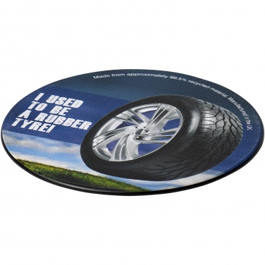 Logo trade promotional giveaway photo of: Brite-Mat® round coaster with tyre material