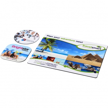 Logo trade advertising product photo of: Brite-Mat® mouse mat and coaster set combo 1