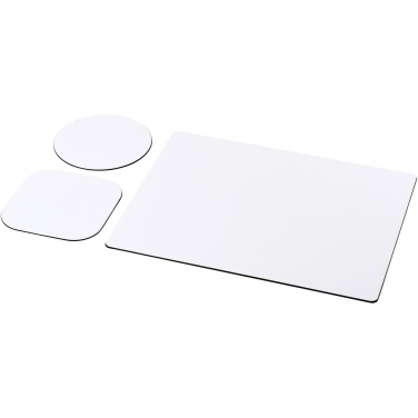 Logo trade advertising products image of: Brite-Mat® mouse mat and coaster set combo 1