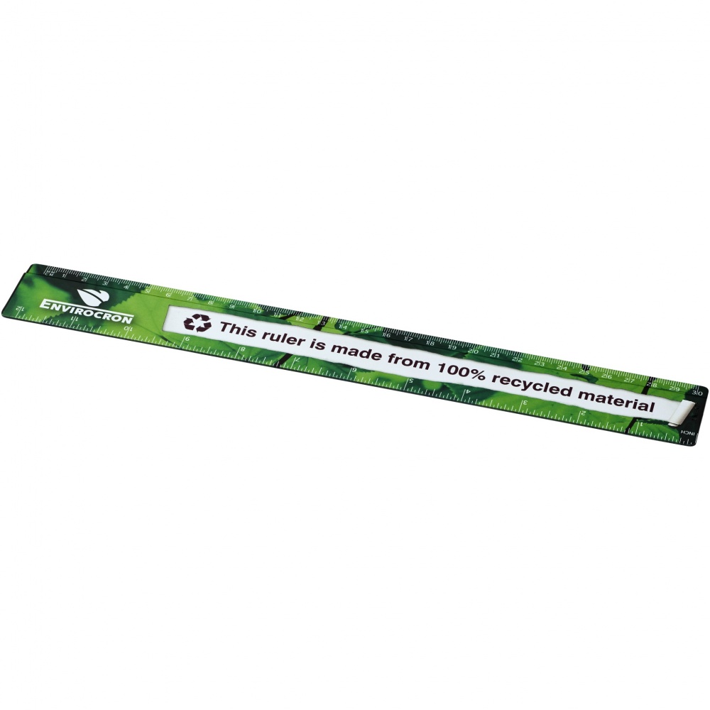 Logotrade promotional merchandise image of: Terran 30 cm ruler from 100% recycled plastic