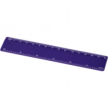 Logo trade promotional gift photo of: Renzo 15 cm plastic ruler