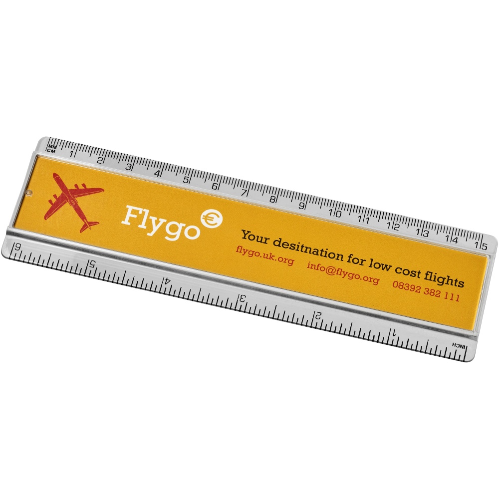 Logo trade promotional gifts image of: Ellison 15 cm plastic insert ruler