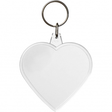 Logo trade business gifts image of: Combo heart-shaped keychain