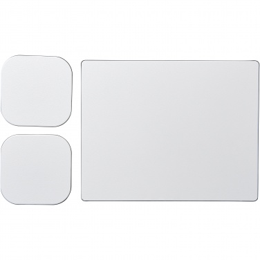 Logo trade advertising products image of: Brite-Mat® mouse mat and coaster set combo 3